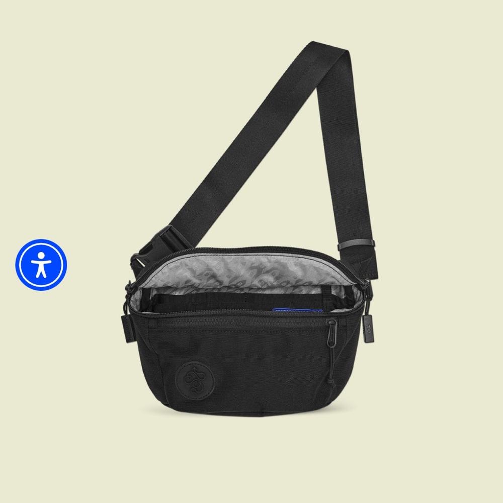 Stylish Black Belt Bag